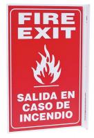 13R264 Fire Exit Sign, 11 x 8In, Fire Exit