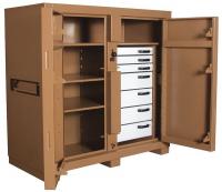 13R503 Jobsite Cabinet, 2-Door, 60 x30 x60 In, Tan
