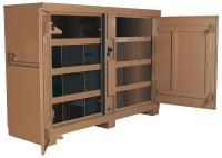 13R514 Jobsite Bin Cabinet, 2-Door, 72x24x51, Tan