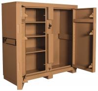 13R516 Jobsite Cabinet, 2-Door, 60 x24 x60 In, Tan
