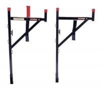 13R566 Truck Ladder Rack, Steel, 23 x3x57, Blk/Red