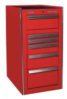13R630 Side Cabinet, 21x24x35-3/4In, 6 Drwrs, Red
