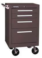 13R640 Rolling Cabinet, 21x18x34, 4 Drawer, Brown