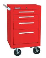 13R641 Rolling Cabinet, 21x18x34 In, 4 Drawer, Red