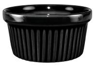 13R667 Fluted Ramekin, 3 Oz, Black, PK 36