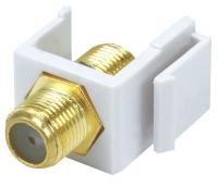 13U577 A/V Wallplate, F Type, White