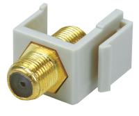 13U578 A/V Wallplate, F Type, Ivory