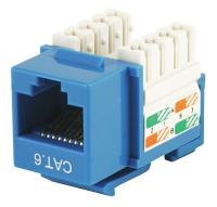 13U638 Datacom Jack, Cat6, Punch Down, Blue