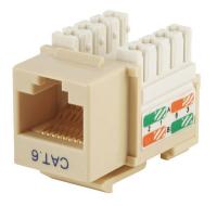 13U640 Datacom Jack, Cat6, Punch Down, Beige