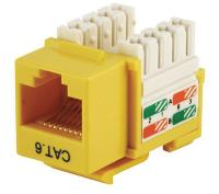 13U644 Datacom Jack, Cat6, Punch Down, Yellow