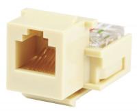 13U651 Datacom Jack, RJ11/RJ12, Tooless, Ivory