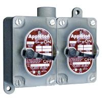 13U990 Tumbler Switch, EDS Series, 2 Gangs, 2-Pole