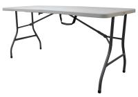 13V434 Table, 1/2 Fold, 5 Ft, Blow Mold, White