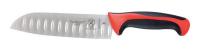 13V457 Santoku Knife, Granton Edge, 7 In., Red