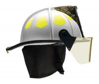 13W070 Fire Helmet, White, Fiberglass