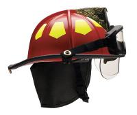 13W080 Fire Helmet, Red, Fiberglass