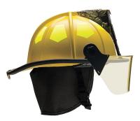 13W082 Fire Helmet, Yellow, Fiberglass