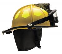13W085 Fire Helmet, Yellow, Fiberglass