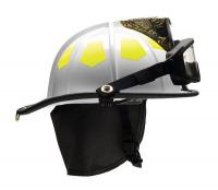 13W096 Fire Helmet, White, Fiberglass