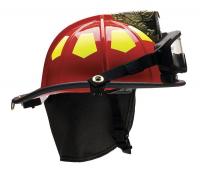 13W104 Fire Helmet, Red, Fiberglass