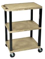 13W540 Utility Cart, 300 lb. Cap., Resin, 2 Shlvs