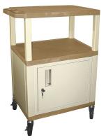 13W583 Audio-Visual Cart, 300 lb., Tan, 18 In. L
