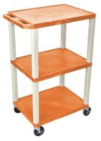 13W606 Utility Cart, 200 lb. Load Cap., Resin