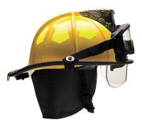 13W780 Fire Helmet, Yellow, Fiberglass