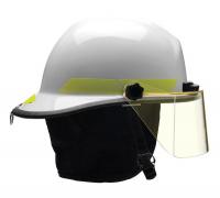13W790 Fire Helmet, White, Thermoplastic