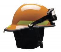 13W798 Fire Helmet, Orange, Thermoplastic