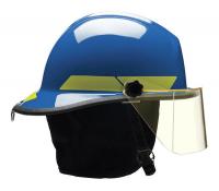 13W799 Fire Helmet, Blue, Fiberglass