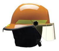 13W801 Fire Helmet, Orange, Fiberglass