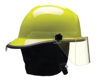 13W802 Fire Helmet, Lime-Yellow, Fiberglass