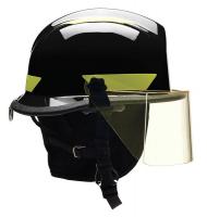 13W811 Fire/Rescue Helmet, Black, Thermoplastic