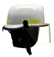 13W812 Fire/Rescue Helmet, White, Thermoplastic