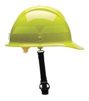 13W821 Fire Helmet, Lime-Yellow, Thermoplastic