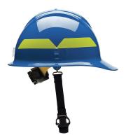 13W824 Fire Helmet, Blue, Thermoplastic