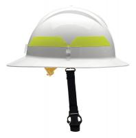 13W827 Fire Helmet, White, Thermoplastic
