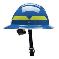 13W832 Fire Helmet, Blue, Thermoplastic
