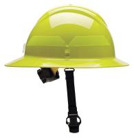13W833 Fire Helmet, Lime-Yellow, Thermoplastic