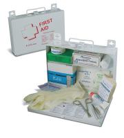 13W857 Econo First Aid Kit, No. 25, Steel, Logo