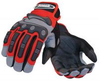 13W920 Anti-Vibration Gloves, Red, L, PR