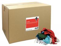 13Y358 Cloth Rag, Rcycld Cottn T-shirt, 50 lb.Box