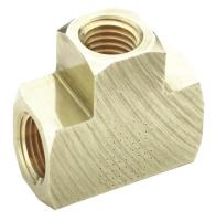 13Y896 Extruded Pipe Union Tee, 3/8 In, Brass