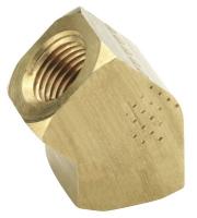 13Y901 Ext 45 Deg Female Elbow, 1/8 In, Brass