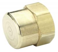 13Y909 Pipe Cap, 3/8 In, Brass