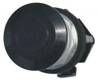 13Z572 Pushbutton, Mushroom, Black