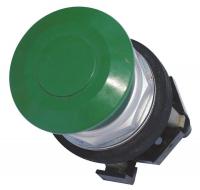 13Z574 Pushbutton, Mushroom, Green