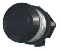 13Z581 Pushbutton, Mushroom, Black, 1NO-1NC