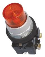 13Z627 Illum Pushbutton, Amber, 120V